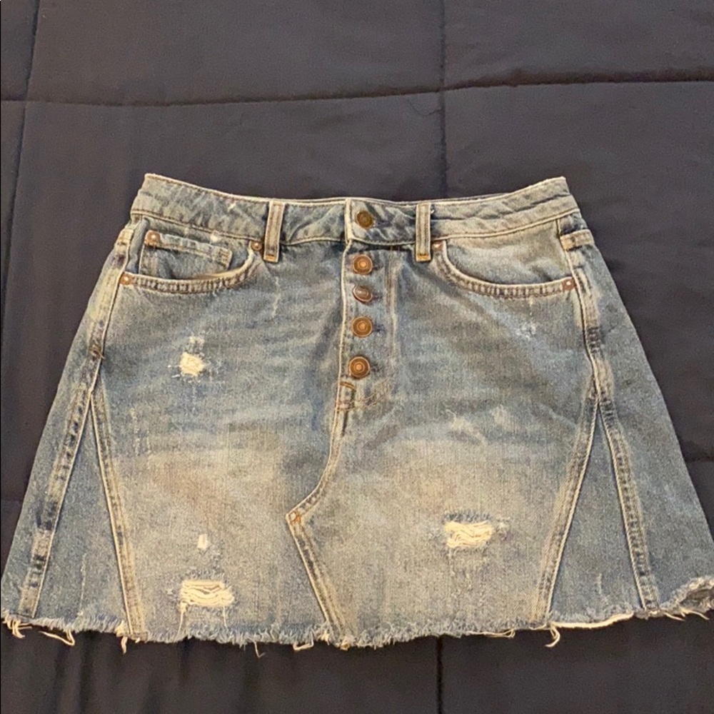 Free People Jean Skirt
